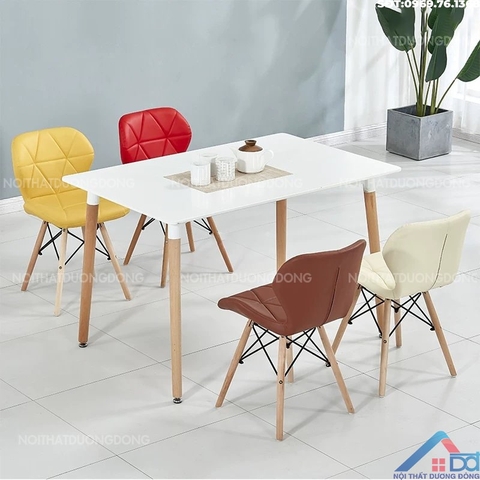 Bàn cafe Eames chữ nhật kích thước 120x80cm -BCF 80