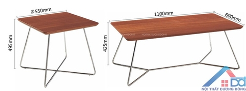 Bàn cafe mặt vuông, mặt chữ nhật -BCF 66