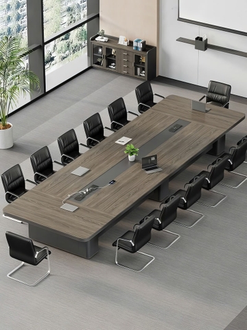 Bàn họp hình chữ nhật bo viền - BH 75