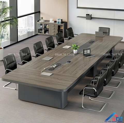 Bàn họp hình chữ nhật bo viền - BH 75