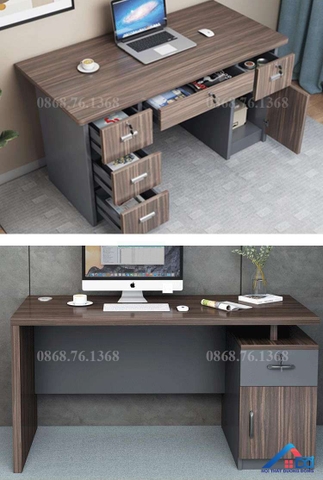 Bàn làm việc 1m2 hiện đại có hộc sâu - LV 21