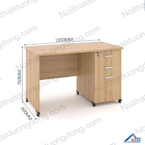 Bàn làm việc nhân viên hộc sâu 3 ngăn kéo - LV 46