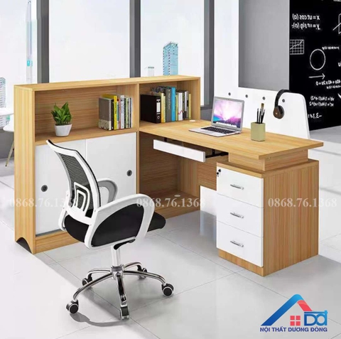 Bàn làm việc nhân viên kèm tủ đa năng - LV 26