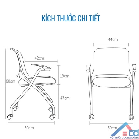 Ghế đào tạo có bàn -TN 23