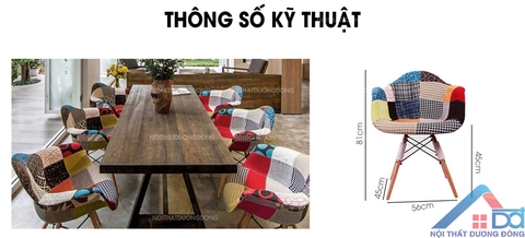 Ghế thuyền bọc vải thổ cẩm độc đáo -CF 42