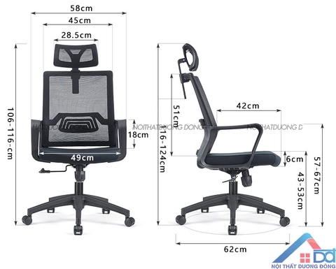 Ghế xoay có tựa đầu -GX 29