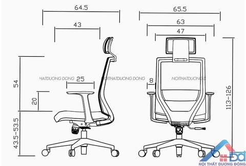 Ghế xoay tựa đầu ngã lưng -GX 35