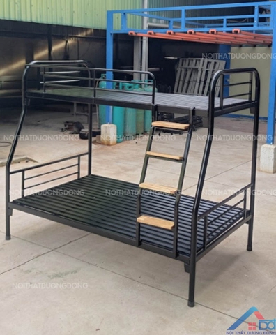 Giường sắt lệch tầng ống tròn rộng 1m2 -GT25