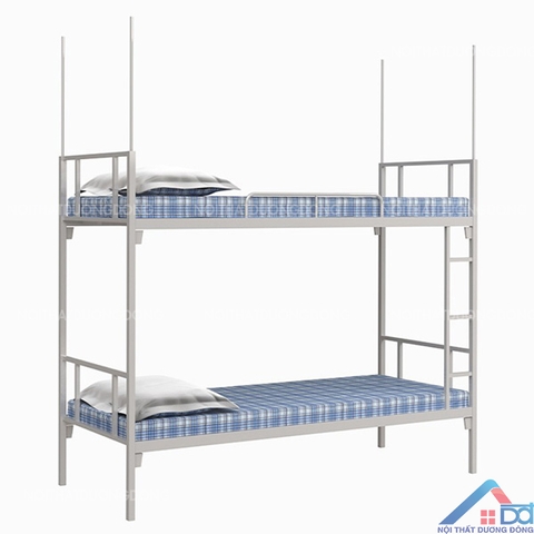 Giường tầng sắt 85cm thang chữ H -GT 28