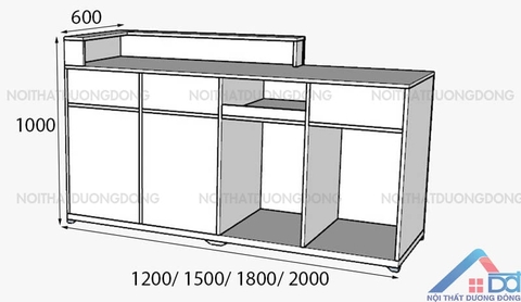 Quầy tính tiền 1m2 hiện đại -LT 20