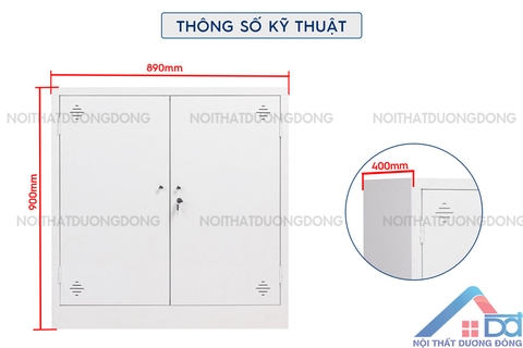 Tủ văn phòng sắt dáng thấp màu trắng -TS 20