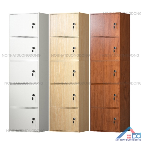 Tủ locker gỗ 1 cột 5 ngăn -LKG 14