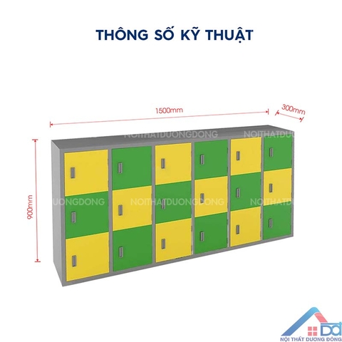 Tủ sắt mầm non 18 ngăn - LK 20