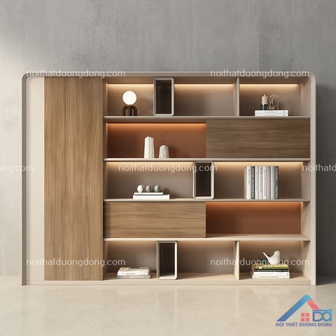 Tủ sách trưng bày bằng gỗ sang trọng - TLĐ 10