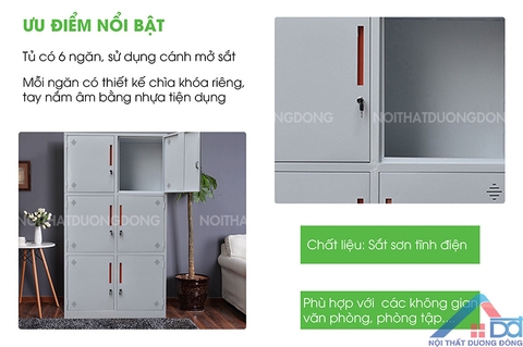 Tủ tài liệu sắt 6 cánh hiện đại -TS 19