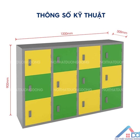 Tủ sắt tư trang 12 ngăn -LK 23