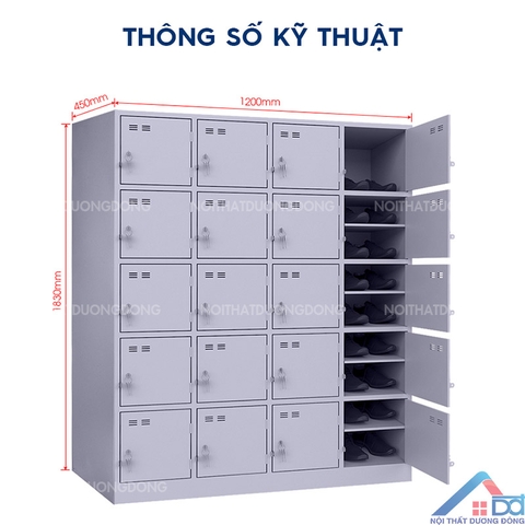 Tủ sắt tư trang 20 ngăn -LK 24