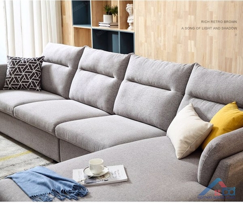 Sofa góc gỗ tự nhiên bọc nỉ - SF 26