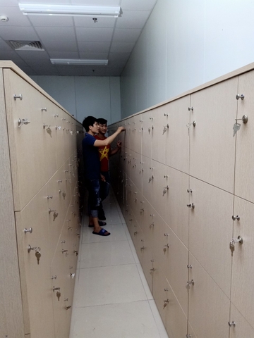 Tủ locker gỗ 16 ngăn đẹp - LKG 05