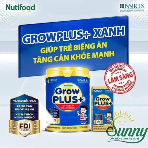 Sữa grow plus xanh lon 900g