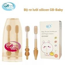 Bộ bàn chải cốc silicon gbbaby