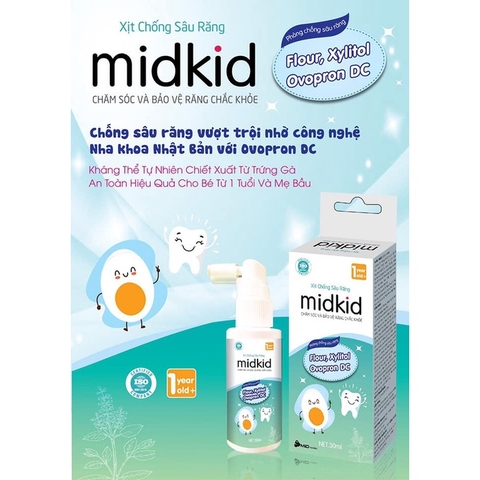Xịt chống sâu răng Midkid 1y+