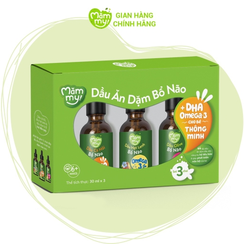 Sét 3 bộ dầu cá hồi,hạt lanh, olive 6m+