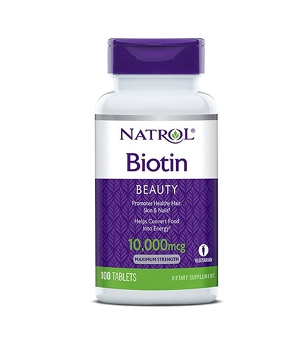 Viên uống hỗ trợ mọc tóc Natrol Biotin 100v