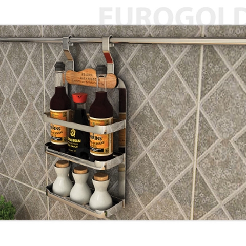 GIÁ TREO NGOÀI GIA VỊ 3 TẦNG INOX 304 EV38 – EUROGOLD