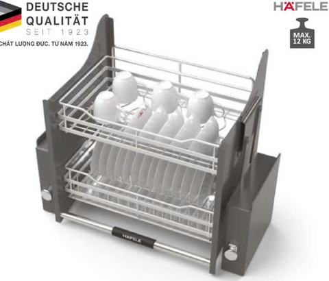 Giá bát nâng hạ Hafele với thiết kế lưới dẹt LENTO KT800MM 504.76.022