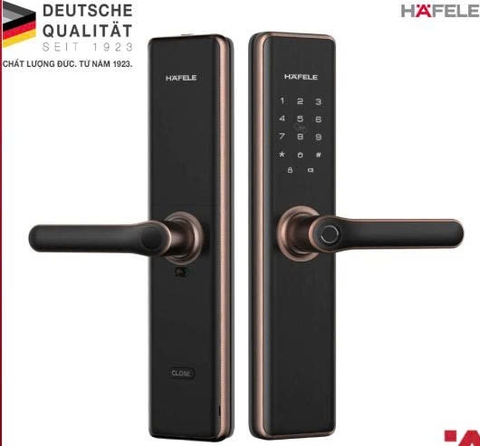 Khóa điện tử Hafele DL7600 Màu đồng bóng 912.20.238 ( Không bao gồm Pin )