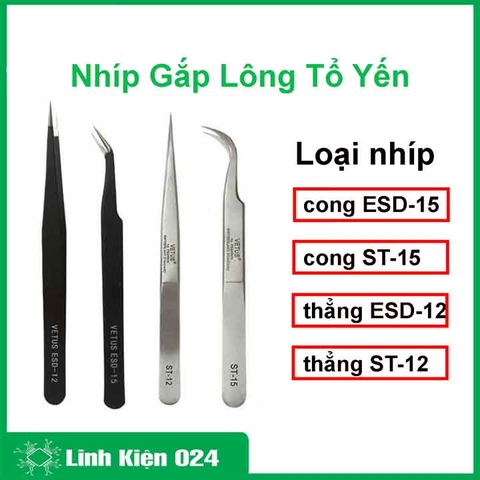 Nhíp Đa Năng Gắp Linh kiện, Ghép Lông Mi, Nối Tóc... Các Loại Hình Dáng