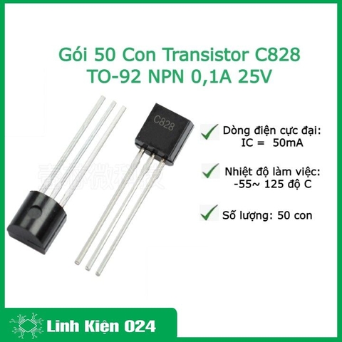 Gói 50 Con Transistor C828 TO-92 NPN 0,1A 25V