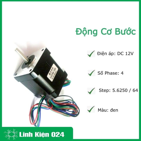 Động Cơ Bước 42BYGH47-401A 12V 1.8 Độ (k1h20)