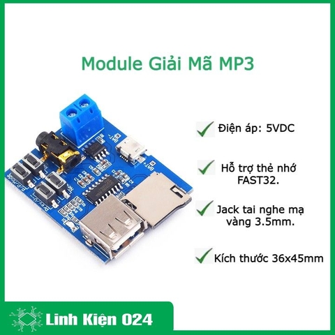 Module Giải Mã MP3+TF GM4563 (k5a8)