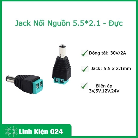 Jack Nối Nguồn 5.5*2.1 - Đực (k1k7)