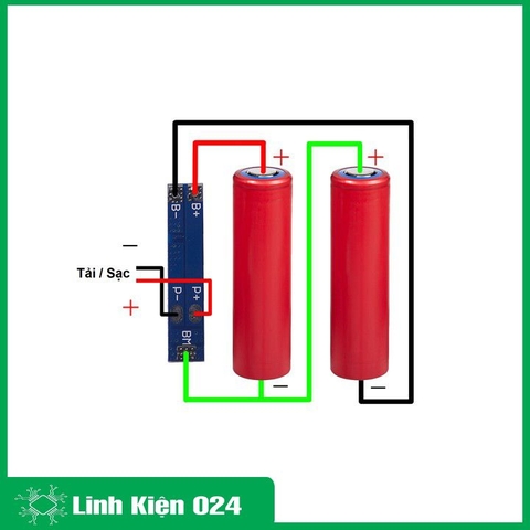 Module Bảo Vệ Pin Lithium 2 Cell 7.4V Dòng Xả 7A (K2I12-1)