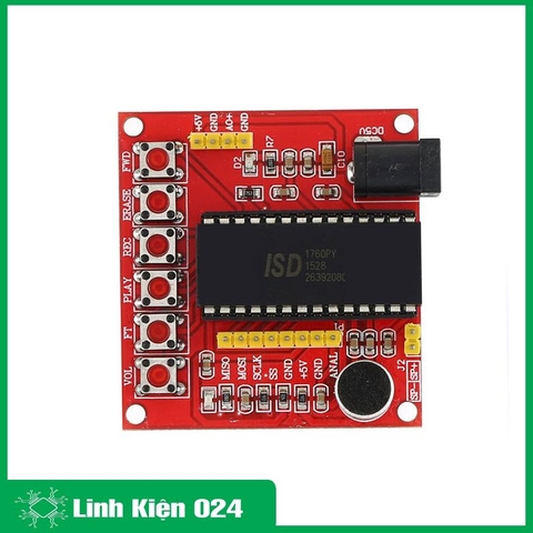 Module ISD1760 Thu Âm Thanh - Phát Âm Thanh 75s (k5c7)