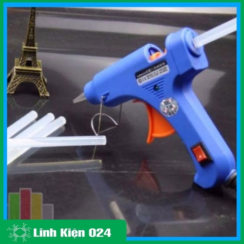 Súng Bắn Keo Nến 220VAC 60W - Tặng 5 Cây Keo Nến Đốt Lớn - Xanh