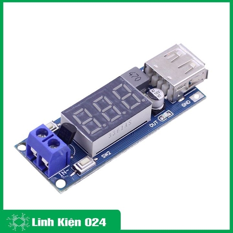 Mạch Hạ Áp Buck 4.55-40V Xuống 5V 2A Cổng USB Sạc Điện Thoại (K2D8)