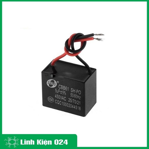 Tụ Quạt 5uf 400VAC 50/60HZ (K8I14)