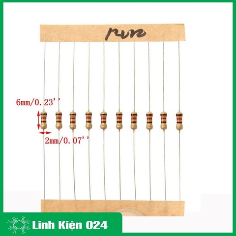 Gói 50 Con Trở Vạch 1/4W 5% Các Giá Trị