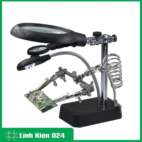 Kính Lúp Đôi Để Bàn Có Đèn Led Chiếu Sáng TE-800