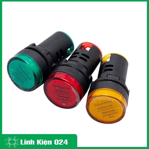 Đèn Báo Nguồn 22mm DC 24V AD16-22D/S31