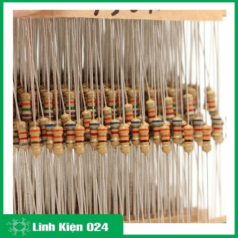 Gói 48 Loại Trở 5 Vạch 1/4W 1%  Từ 1R-1M Mỗi loại 10 Con