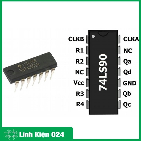 Đếm thập phân 74LS90 DIP14 (k9H19)