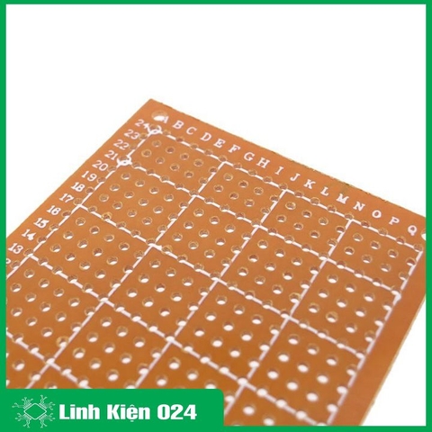 Phíp Đồng Lỗ - Bảng Mạch Đục Lỗ Sẵn PCB Nâu Kích Thước 5x7MM