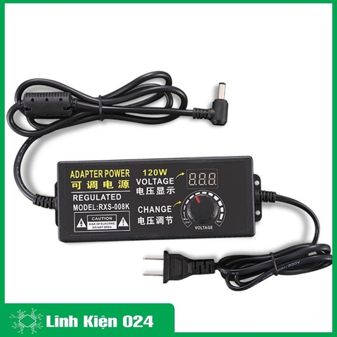 Adapter Điều Chỉnh Điện Áp 9-24VDC 5A Màn Hình Hiển Thị (5.5x2.1)