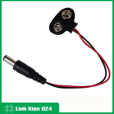 Dây Tạo Nguồn Từ Pin Vuông 9V Sang Jack DC 5.5*2.1mm - Bộ 3 Dây