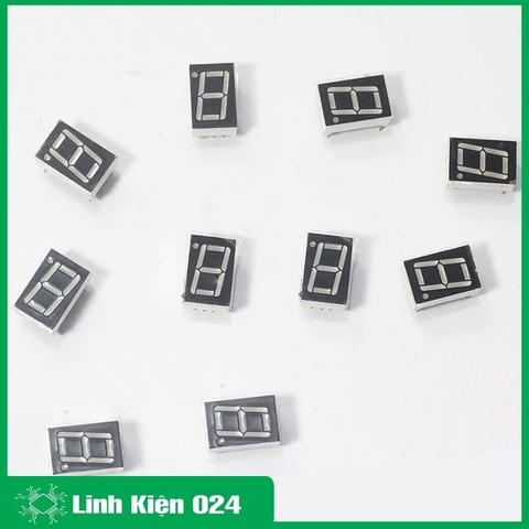 Bộ 10 Con Led 7 Thanh Anot Chung 1 Số 0,56Inch ( Sáng Đỏ )